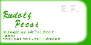 rudolf pecsi business card